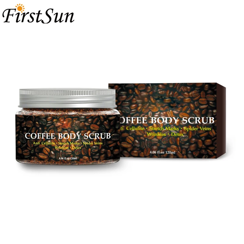 Кофейный скраб для тела крем лица с морской солью Отшелушивающий отбеливающий