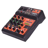 4 channel usb bluetooth 5v power supply stereo sound card audio mixer sound board console desk system interface