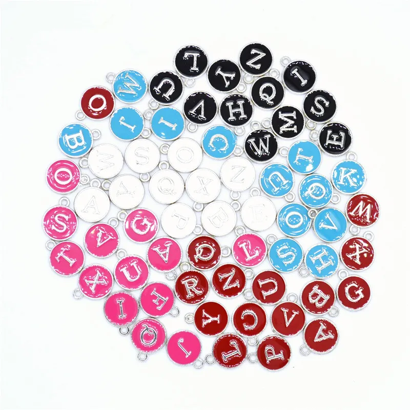 Алфавит с эмалью 26 шт./компл. 15x13 мм 5 цветов | Украшения и аксессуары