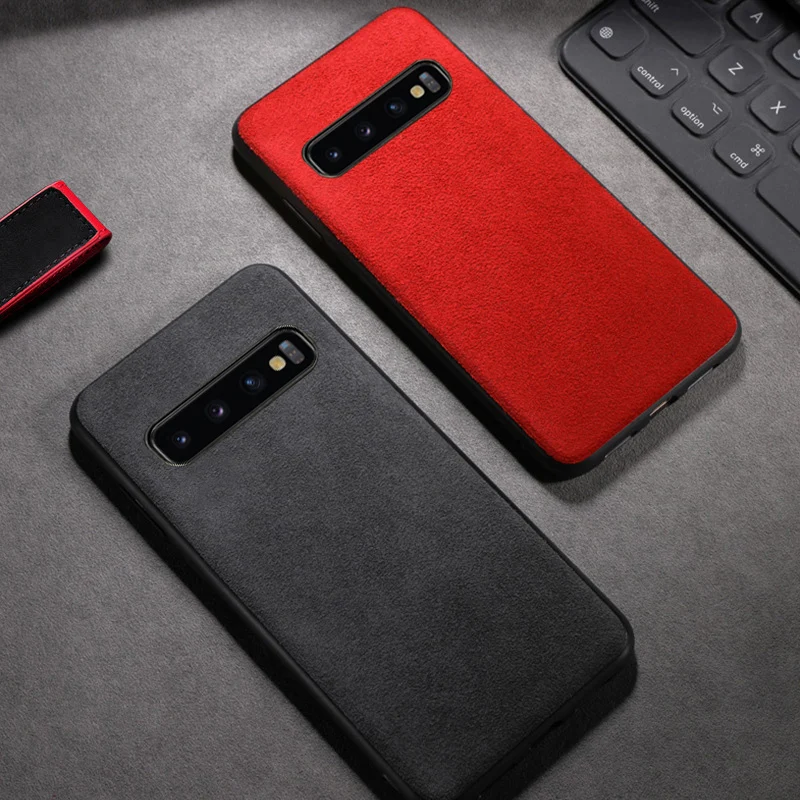 Phone Case For Samsung Galaxy S10 S8 S9 Note 8 9 10 Plus S7 Edge A7 A8 2018 J5 J6 J7 2017 A70 A50 A40 Suede Leather Back Cover | Мобильные