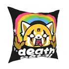 Death Metal Aggretsuko агрессивной Retsuko Подушка Чехол для подушки из полиэстера Подарок Подушка Чехол Обложка местный Прямая доставка 40X40cm