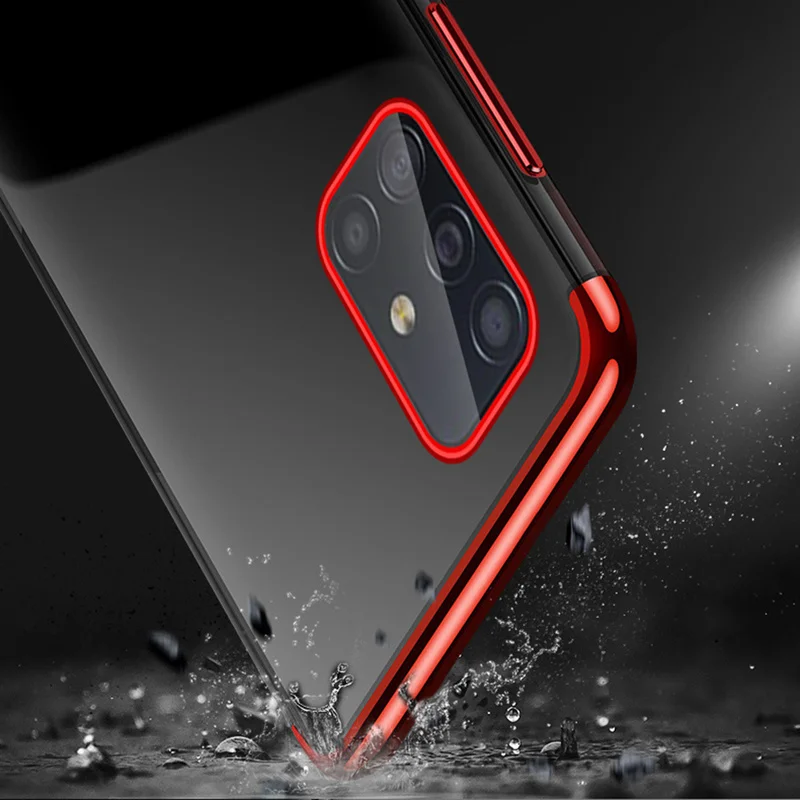 Чехол с лазерным покрытием для Samsung S21 Plus M51 M31S M30S M21 M11 прозрачный силиконовый