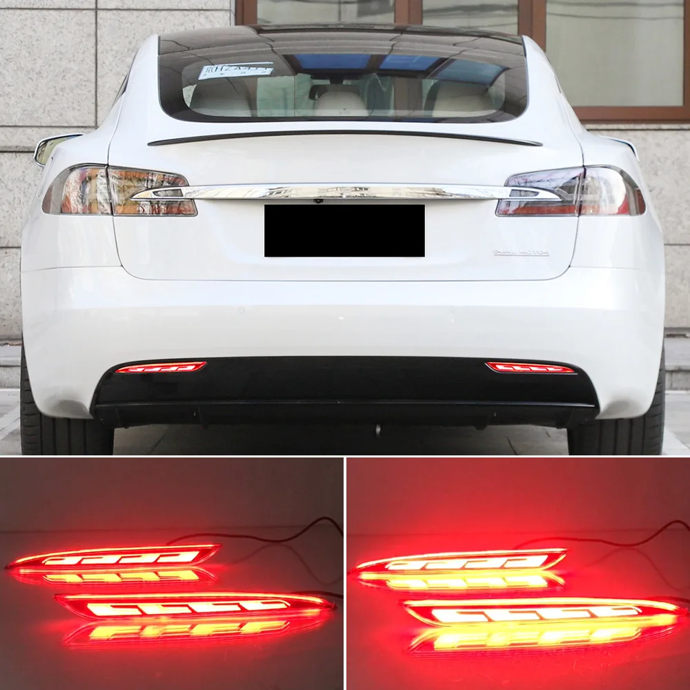 2 шт. светодиодный льные светодиодные задние фонари Tesla Model S 2012 - 2019 2020 2021 2022 купить