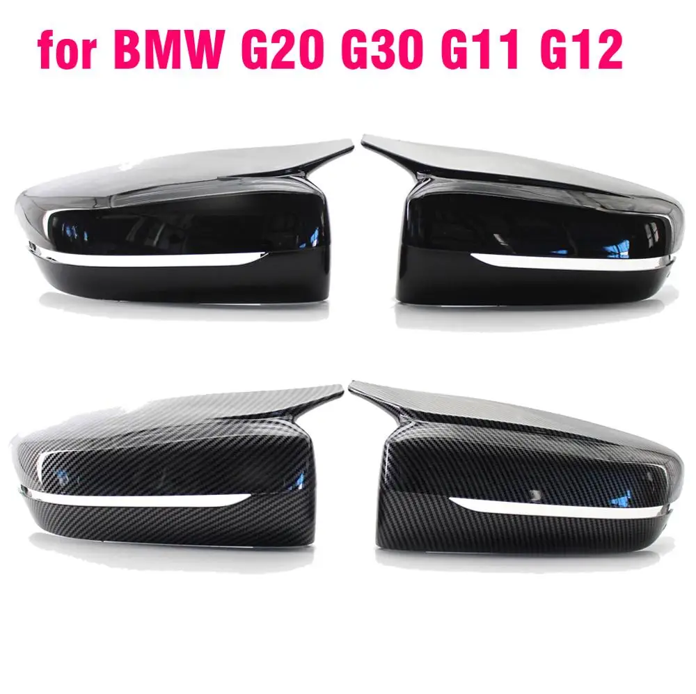 LHD Carbon Fiber Exterior Side Rearview Mirror Cover Trim For BMW 3/5/6/7/8-Series G11 G12 G14 G15 G20 G21 G30 G31 G32 2019 2020