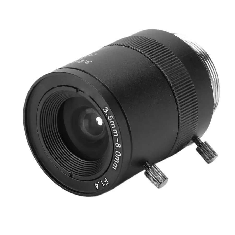 3 5-8 мм 720P Алюминий сплав CS- Mount F1.4 CCTV Камера Ручная настройка апертуры объектива с