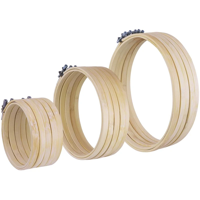 

Embroidery Hoops Set,Bamboo Circle for Embroidery and Cross Stitch Art Craft Handy Sewing,Decorating Wedding and Party