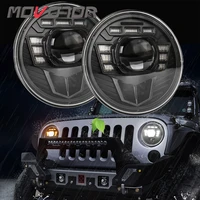 2021 newest 1 set 7 inch headlights with white drl amber turn signal for 2007 2017 jeep wrangler unlimited jk 4 door or 2 door