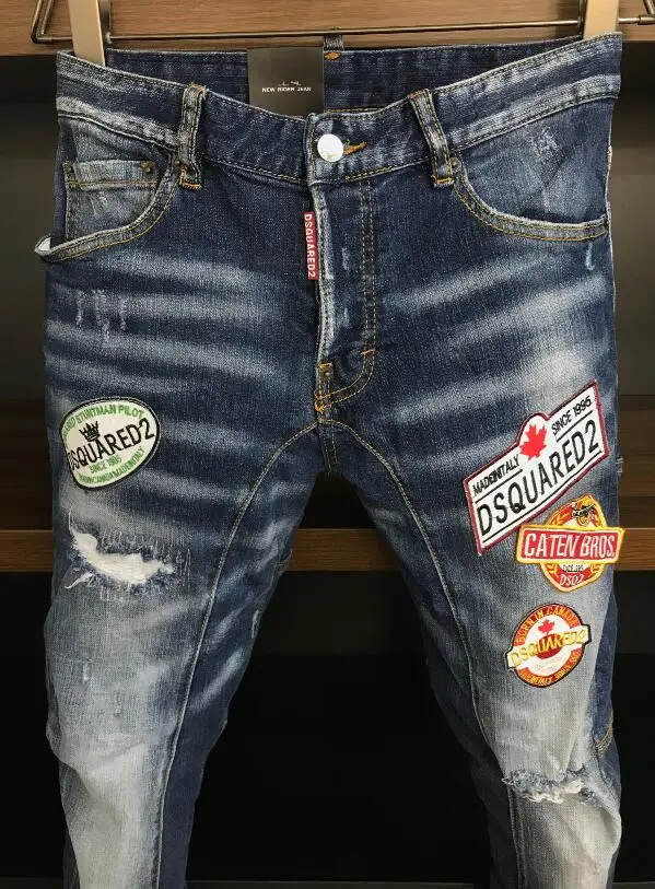 2021 NEW Authentic classic Dsquared2 European NEW Italian brand jeans famous designer ripped pants jeans A356