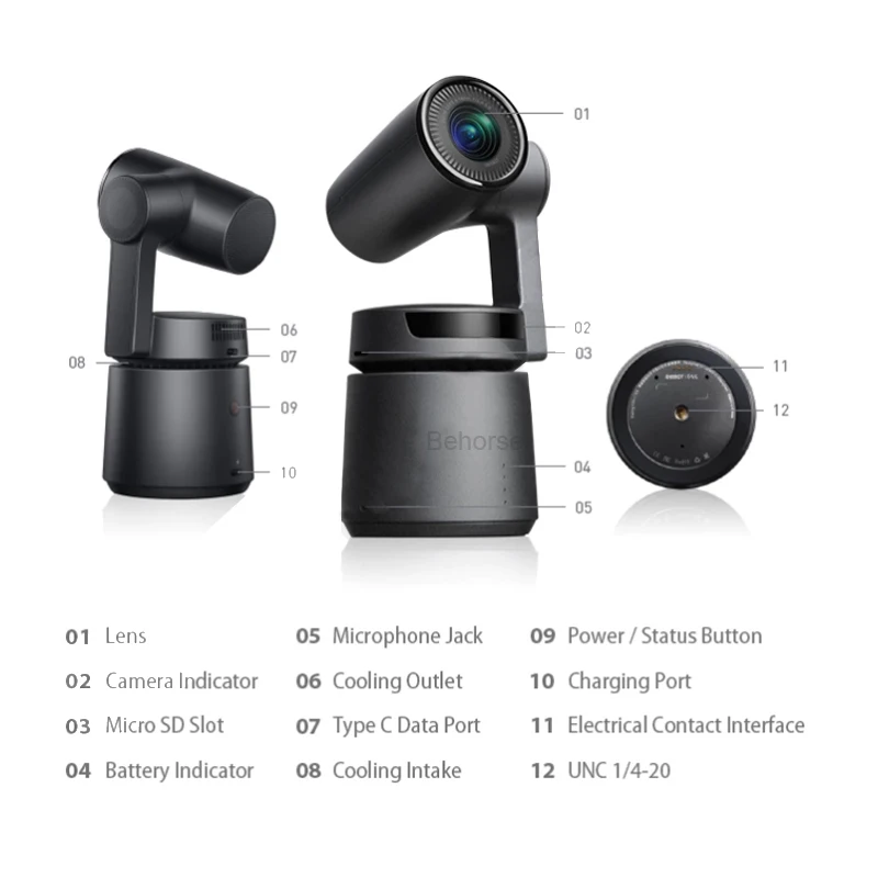 OBSBOT хвост AI камера трек авто зум 3 оси карданный 4k 60fps Автоматический зум робот отслеживание селфи видео камера
