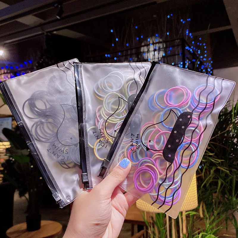 

100pcs/Pack Girls Colorful Small Hair Band Tie Rubber Bands Gum For Ponytail Holder Elastic Hair Bands Fashion Hair Accessories