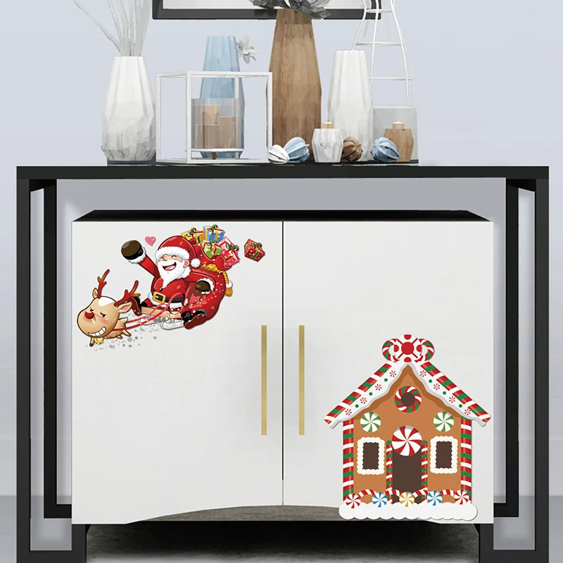 

Wall Stickers Toilet Sticker Fridge Sticker Window Toilet Refrigerator Christmas Decoration Home Decor Party Stickers & Labels