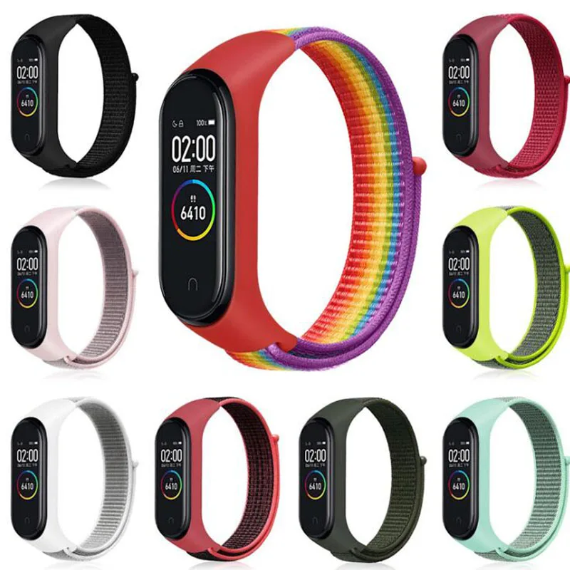 Нейлоновый mi band для Xiaomi 3 4 ремешок умный Браслет спортивный браслет NFC Global умные