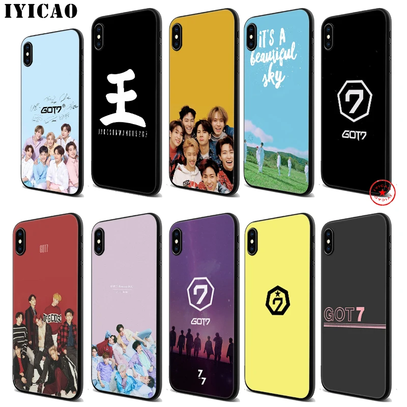 IYICAO Got7 группа K Pop Got 7 мягкий черный силиконовый чехол для iPhone 11 Pro Xr Xs Max X или 10 8 6 6S