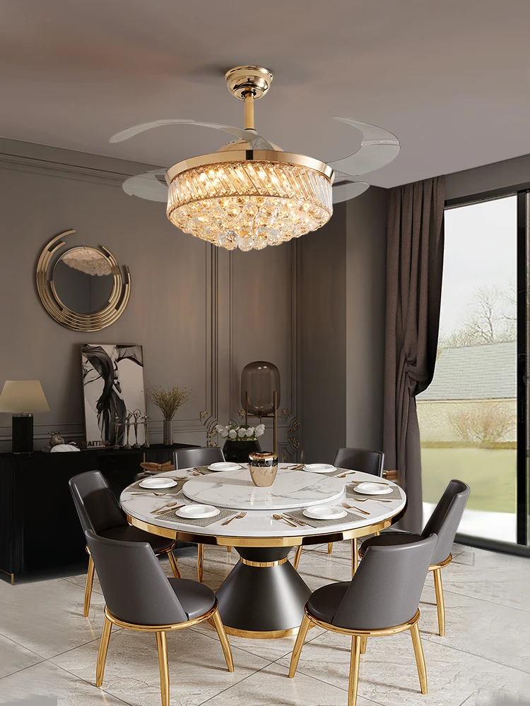 MOONSHADOW потолочный вентилятор светильник современный кристалл Роскошные