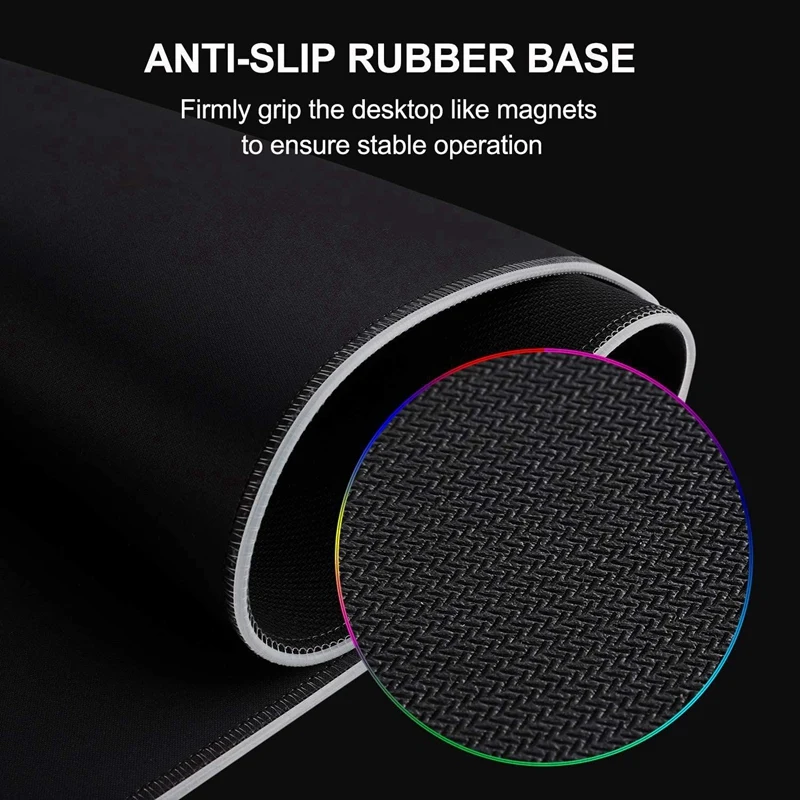 

RGB 14 Modes Super Luminous LED Soft Computer Keyboard Gaming Office Mouse Pad Non-Slip Rubber Base