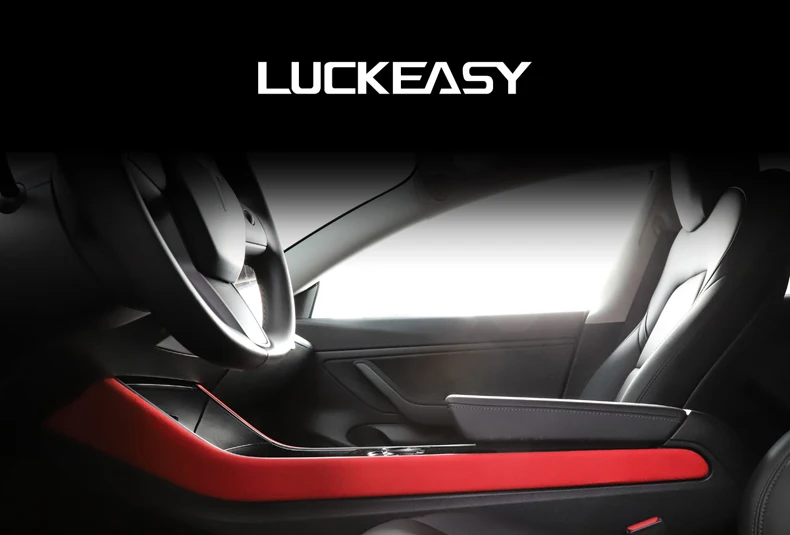 LUCKEASY автомобиль Fip мех центральный контроль боковая защита для Tesla модель 3- защита боковой край пленка протектор наклейки