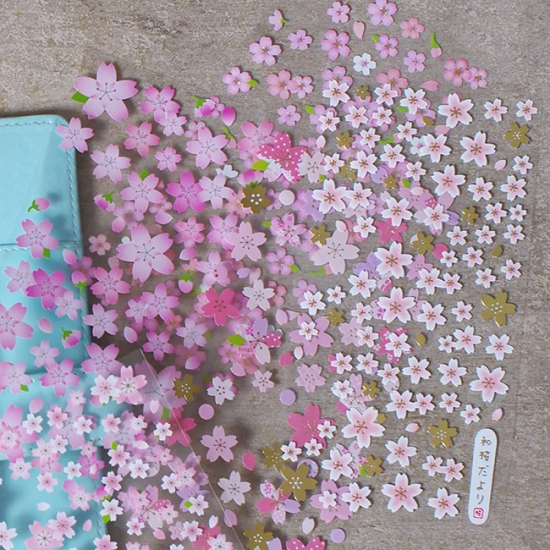 Сакуры цветение сакуры наклейки для скрапбукинга DIY Материал лепестков цветка