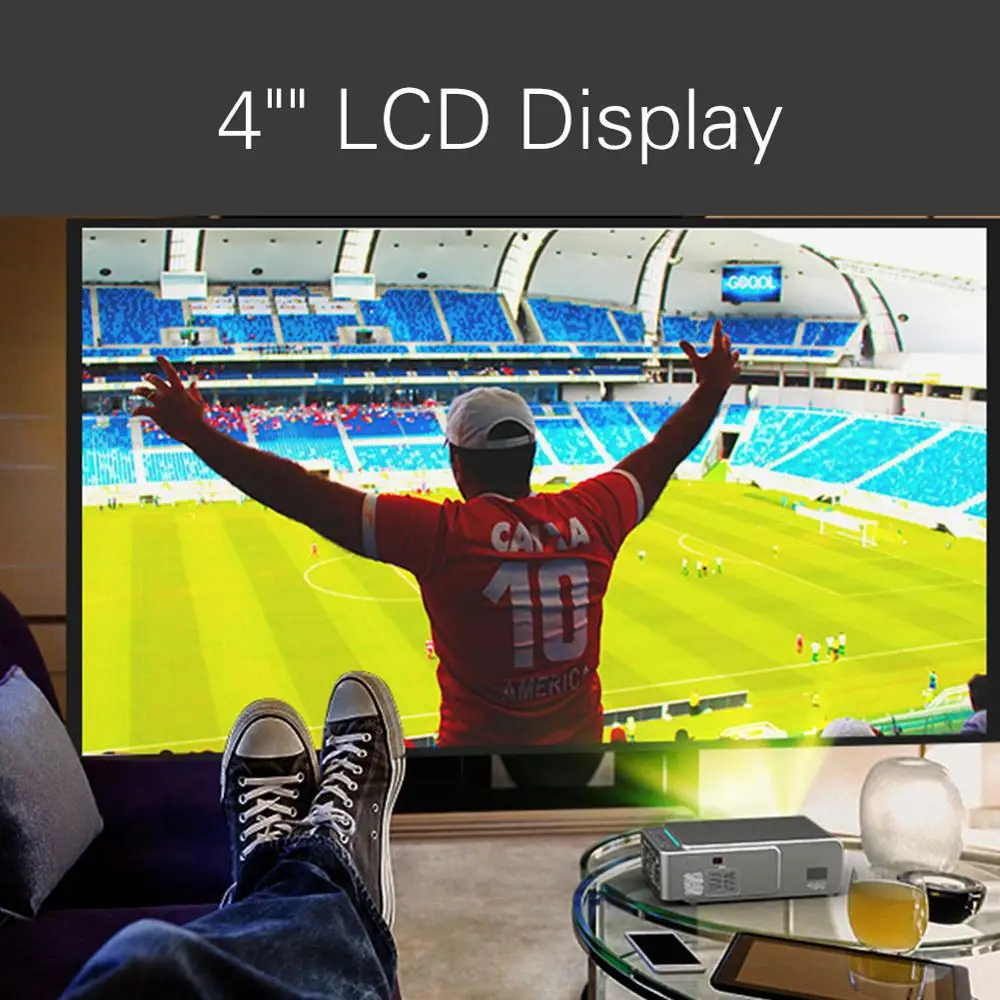 T6 светодиодный проектор 4K Full HD HDMI USB SD Мини ЖК домашний кинотеатр медиаплеер