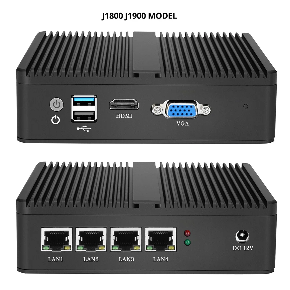 XCY Intel Celeron J1800 J1900 N2806 брандмауэр мягкий маршрутизатор мини ПК Intel Gigabit Ethernet NIC 4xRJ45 WiFi USB HDMI VGA SIM Pfsense