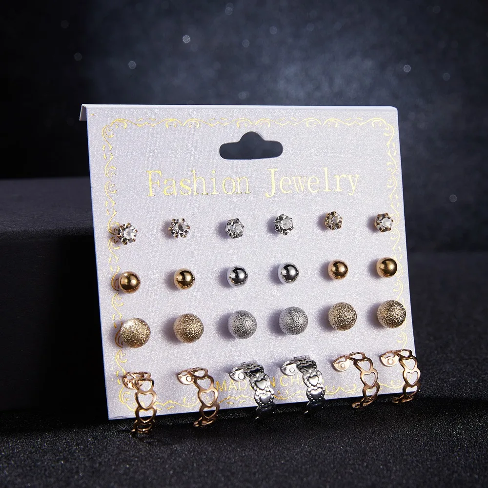 Belleper New Design Tassel Earring Sets Women Geometric Bohemian Gold Flower Long Tassel Earring Set Fashion Wedding Jewelry