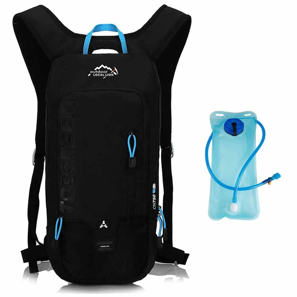 Black with water bag Открытый Местный лев альпинистский походный рюкзак MTB велосипедная сумка для езды на велосипеде лыжный рюкзак 6л для спорта на открытом воздухе бег Велоспорт сумка для воды - Цвет: Black with water bag