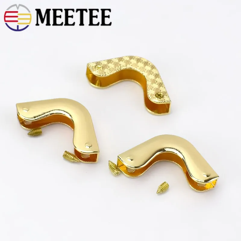 Meetee 5/10 шт. 25*37 мм угловая металлическая стандартная пряжка ручная облицовочная