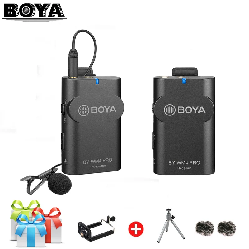 BOYA BY WM4 Pro Профессиональная беспроводная конденсаторная микрофонная система