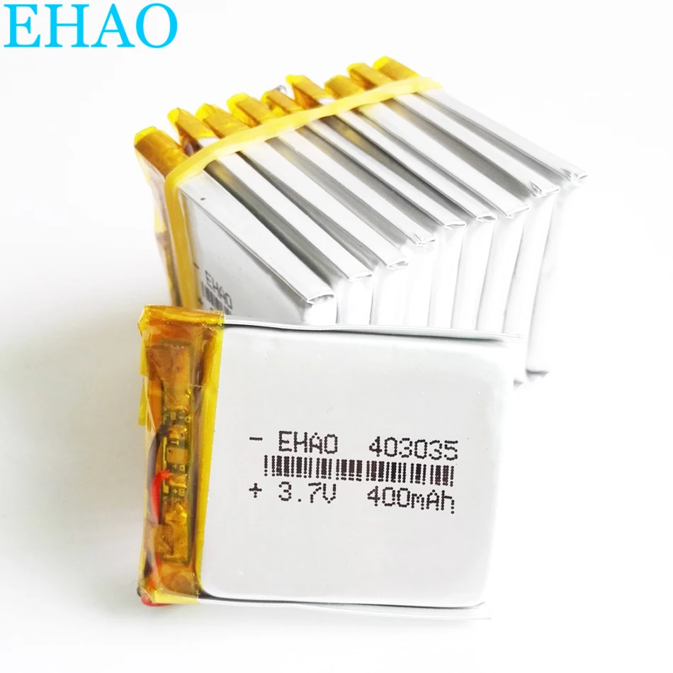 10 шт. 3 7 V 400mAh литий полимерный LiPo аккумуляторные батареи для Mp3 GPS Bluetooth массажер