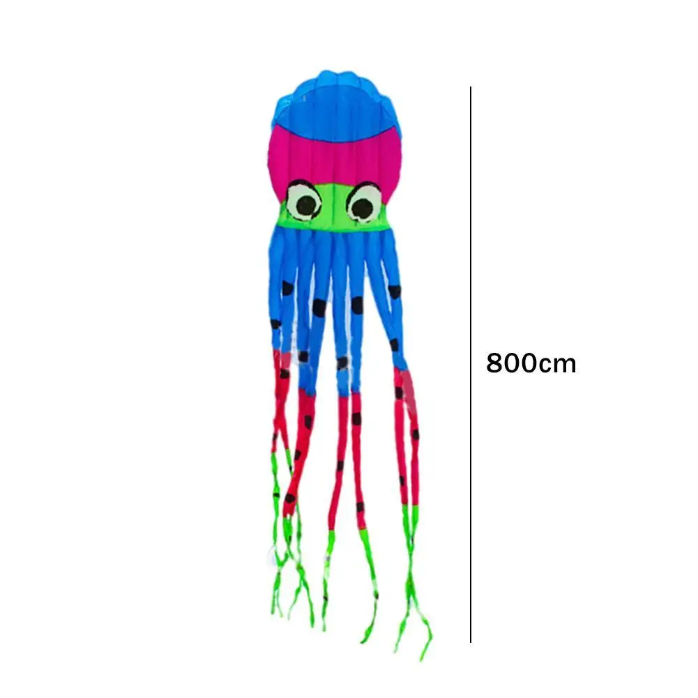 

Meters Color Big Soft Octopus Kite Outdoor Children's Accessories Toy Flying String For Children Kite