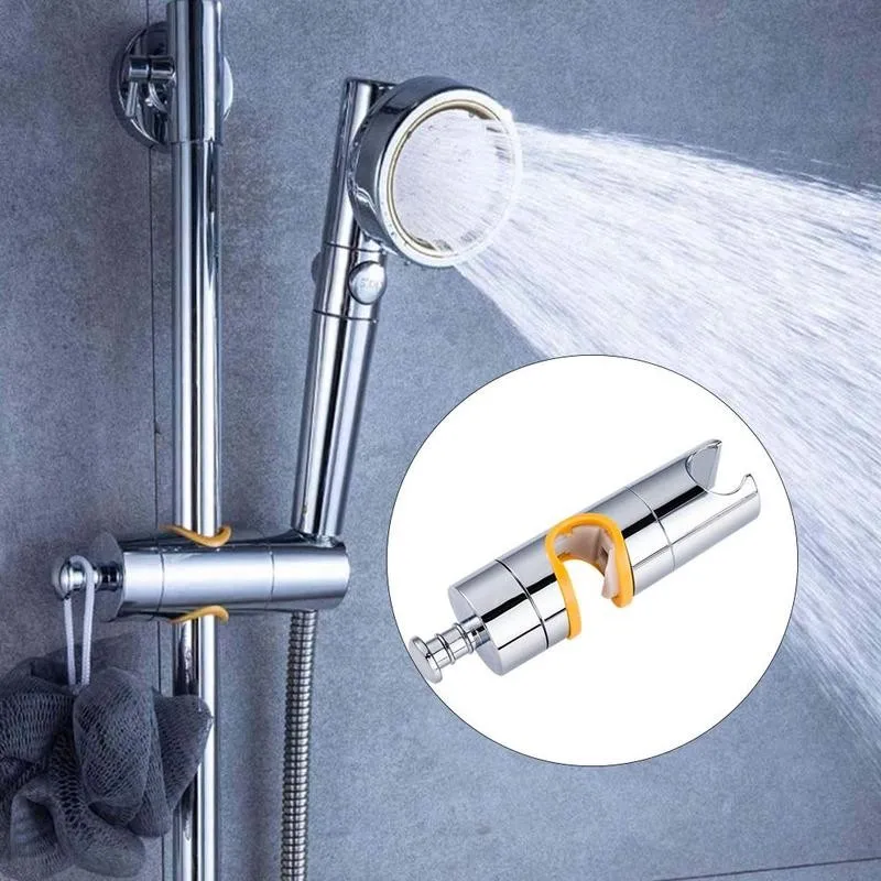 

ABS Chrome Shower Head Holder Adjustable Bathroom Shower Bracket Rack Slide Bar Bathroom Faucet Accessories Shower