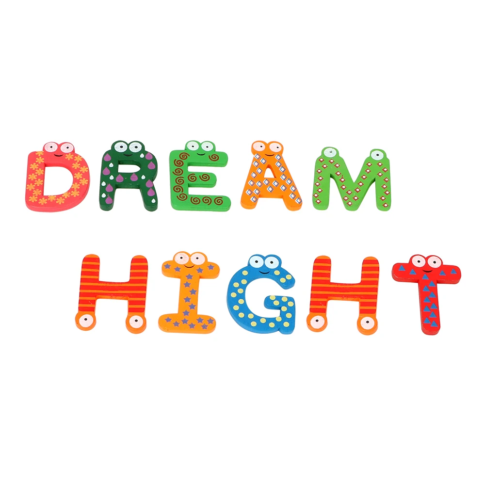 

Refrigerator Sticker Home Decor Wooden Message Board Decal Funny Kids Student's Toy 26pcs/lot 26 English Alphabet Fridge Magnet