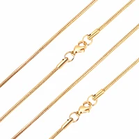 luxusteel chains necklace for women men high polished no fade stainless steel gold silver color snake twist long necklace collar
