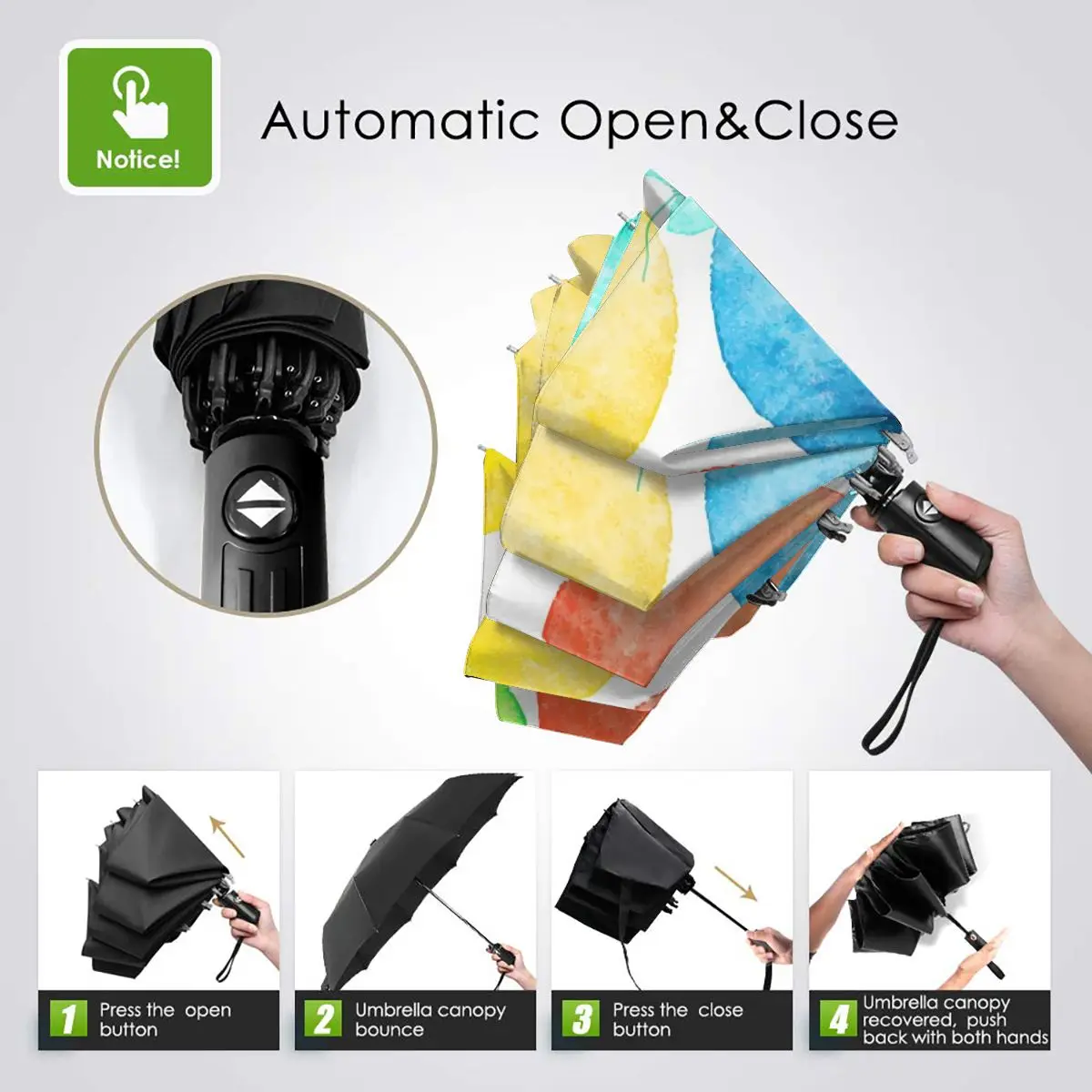 Prezzo Ombrello Di Sole Acquerello Colorato Palloncini Automatico Donne Degli Uomini Portatile Pieghevole Ombrello Di Protezione Solare Pioggia Antivento Spiaggia Parasole