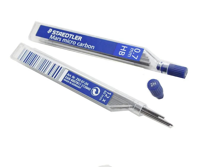 1 трубка STAEDTLER 250 механический карандаш 12/трубки 0 7 мм 2h/ч/HB/B/2B профессиональный