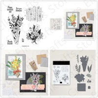 fresh flowers metal cutting dies and clear stamps diy scrapbooking paper making crafts template handmade decoration new arrived