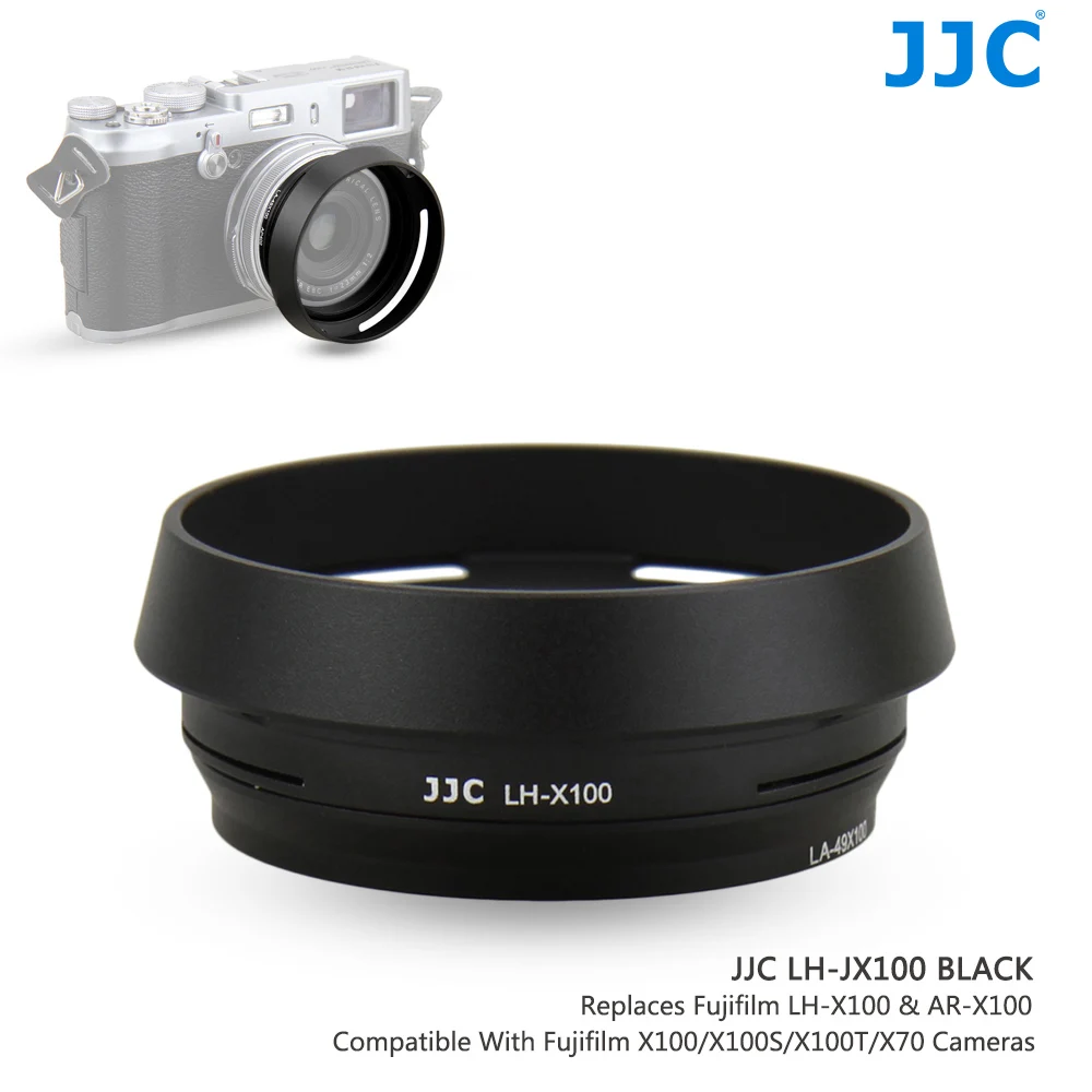 JJC камера металлическая Резьбовая бленда переходное кольцо 49 мм для FUJIFILM X100F X100T X100S X100 X70 заменяет Fujifilm LH-X100 и AR-X100