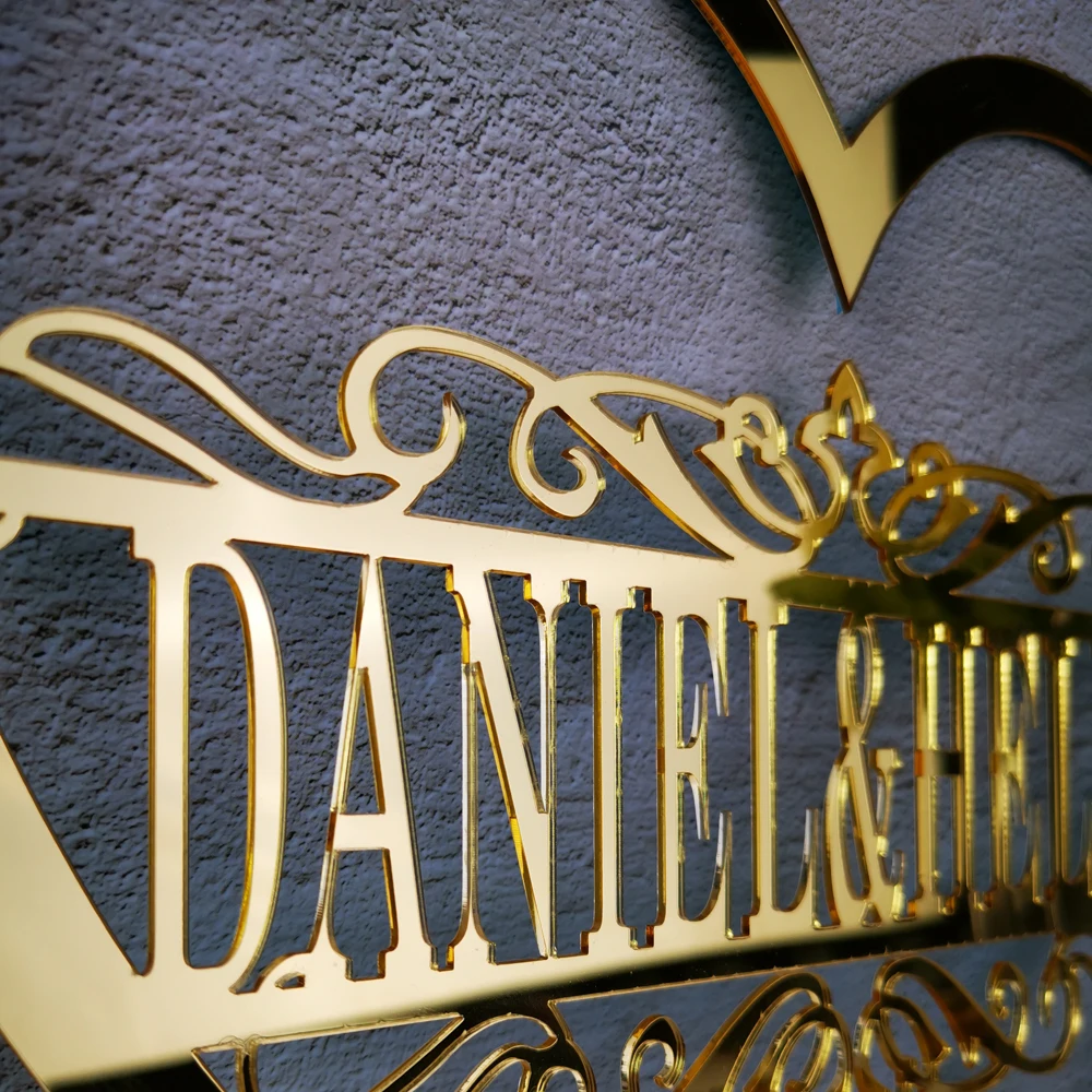 Персонализированный венок на День святого Валентина дверная вешалка с именами