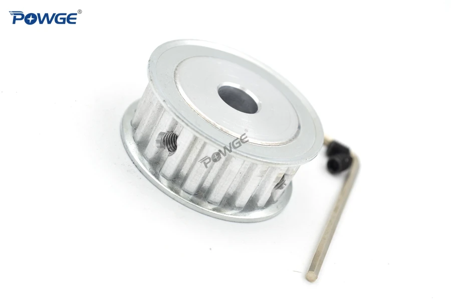 POWGE синхронный шкив T5 22 зуба алюминий 5/6/6.35/7/8/10/12/14/15/16/17/19/20 мм для ремня 10/15