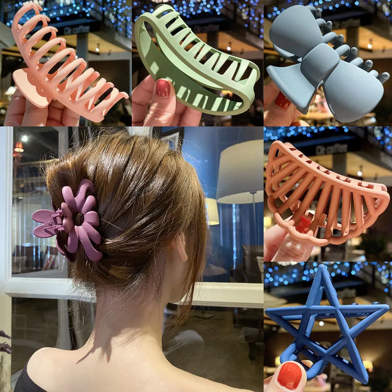

New Fashion Hair Claw For Women 2022 Back Of Head Large Bath Clip Girls Simple Hairgrips Female Headwear Hair Accessories