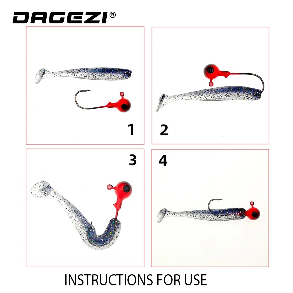 Мягкая силиконовая приманка DAGEZI 7 см 2 г для морской рыбалки 10 шт./лот мягкая
