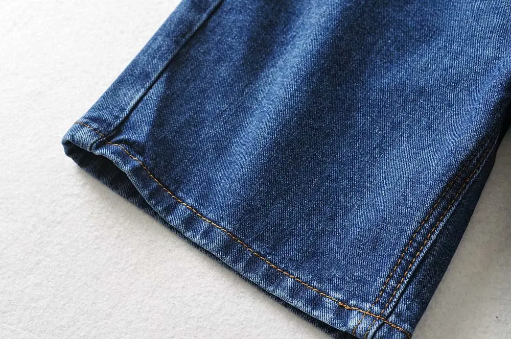 

Short Jeans Streetwear Denim Woman Shorts Vintage Cotton Pocket Bottoms Harajuku Blue