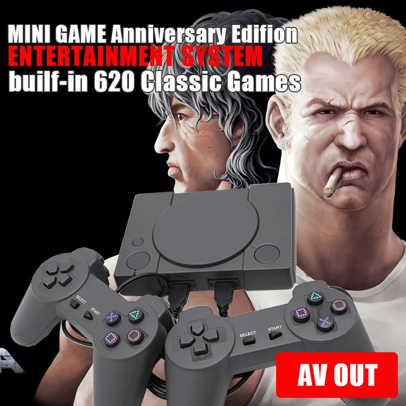 

Video Game Console Build in 620 Games Support AV Out 8 Bit Retro Video Console Dual Gamepad Support 2 Gaming Player Retro Game