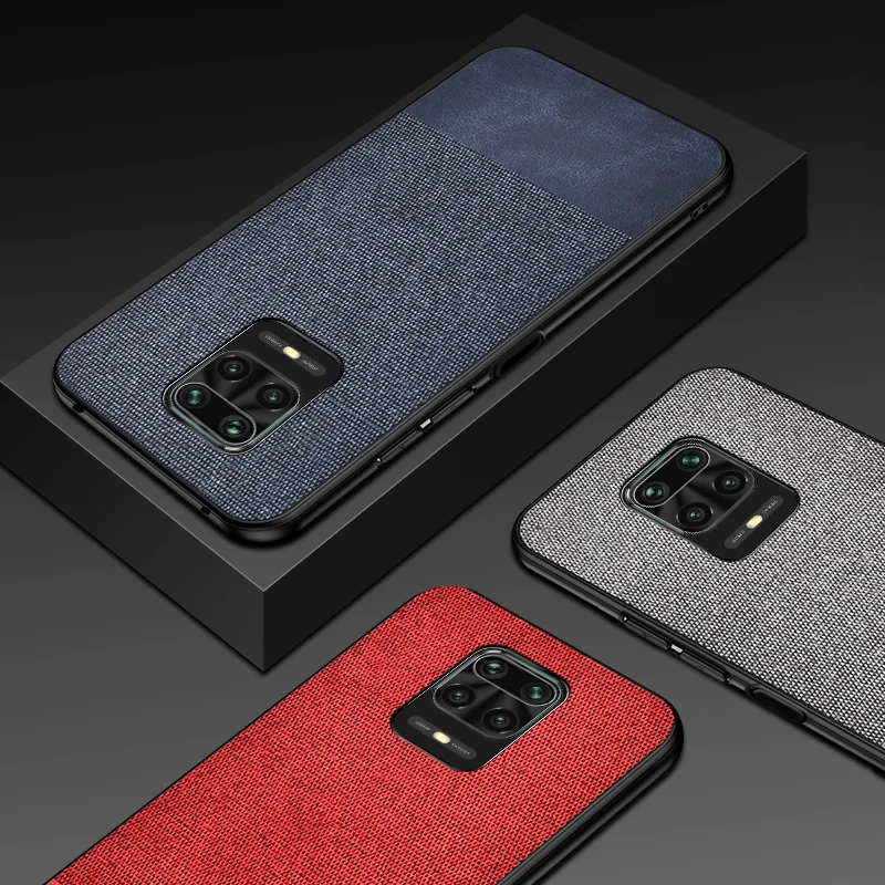 Huawei honor 20 Pro Чехол мягкий силиконовый край + тканевая текстура кожи удобная