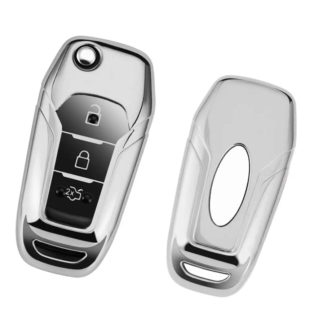 Soft TPU Case Car Key Cover For Ford Fusion Fiesta Escort Mondeo Everest Ranger Accessories Keychain Cap Holder | Украшения и