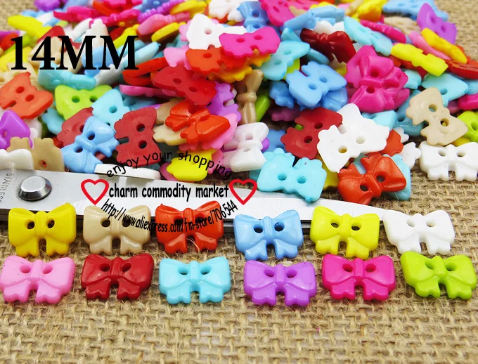100 шт. 13 мм * 18 С бантом Пуговицами Одежда подходит пластиковое украшение на