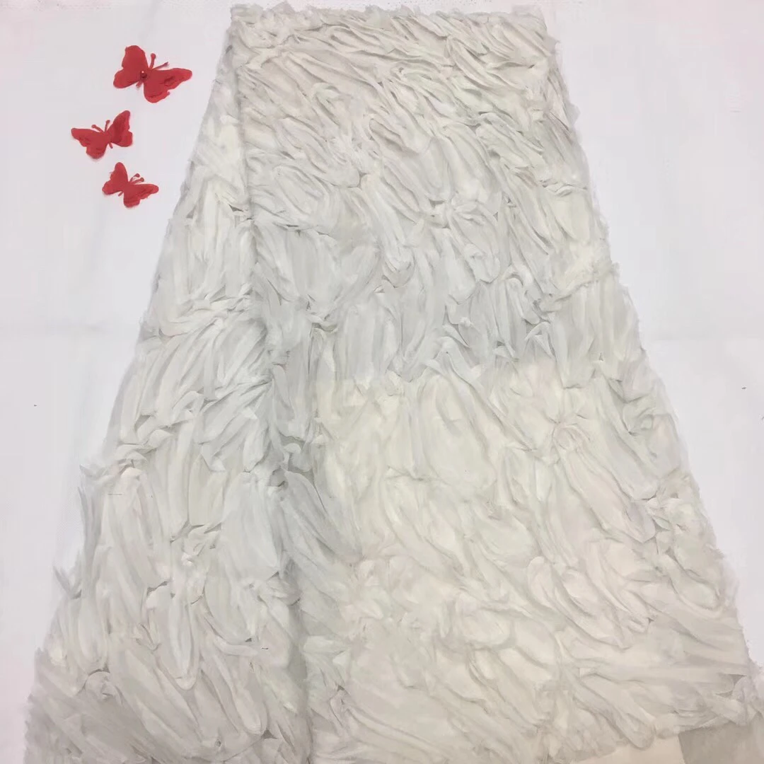 

2020 Latest French Nigerian Laces Fabric High Quality Tulle African Laces Fabric Wedding African French Tulle Lace RF27101