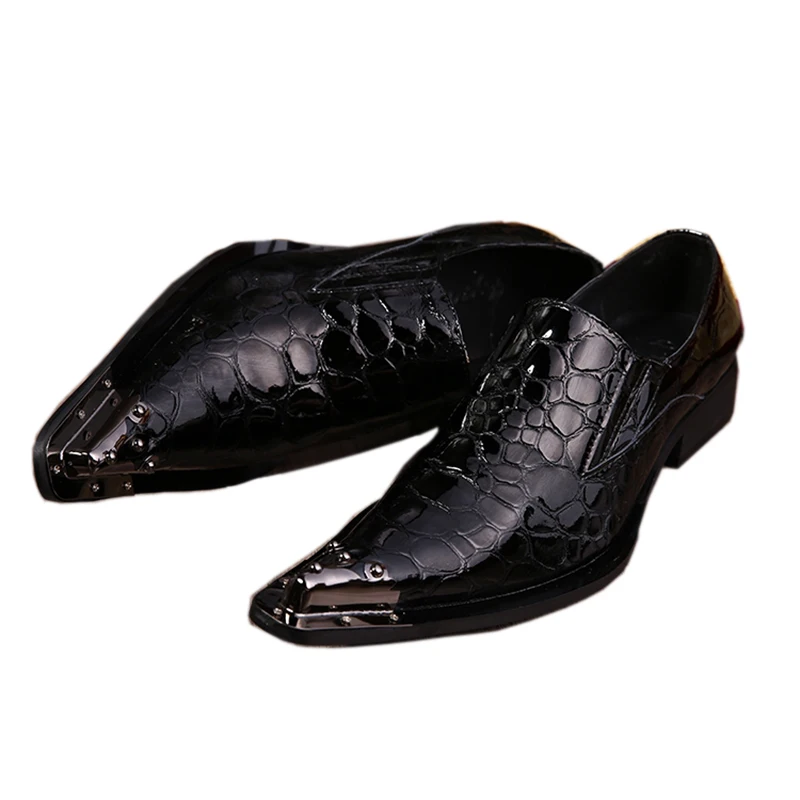 Batzuzhi мода шоу на сцене мужские офисные Ботинки из лакированной кожи Мужские