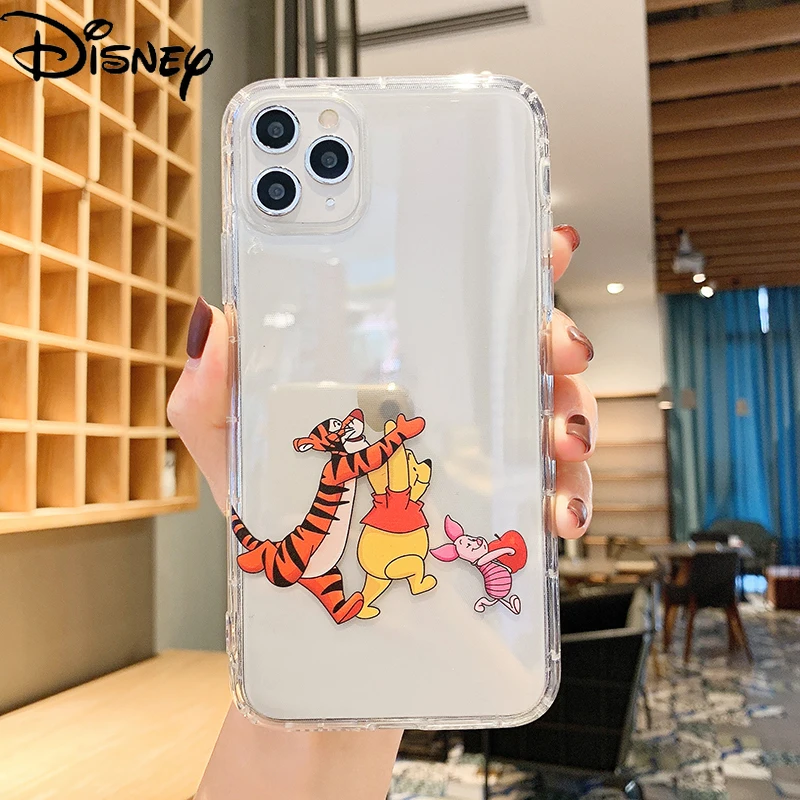 Оригинальный чехол для телефона Disney iphone 11 6S/7/8P/X/XR/XS/XSMAX/11pro с пухом|Бамперы| |