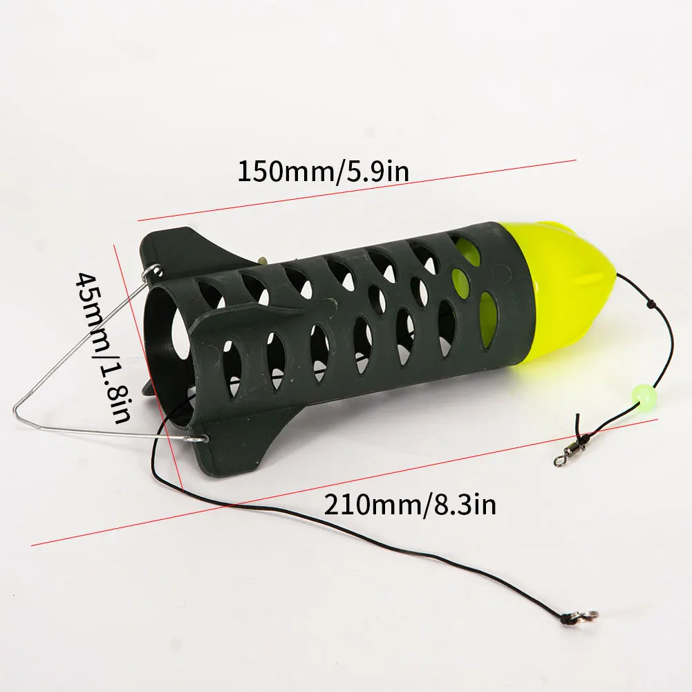 

2pcs Rockets Carp Fishing Feeder Bait Thrower Gear Pit Organ Pellet Holder Lure Tools Sea Pole Dedicated Play Nest Device