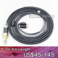 ln007112 2 5mm 4 4mm xlr 3 5mm black 99 pure pcocc earphone cable for ue live ue6 pro lighting superbax ipx